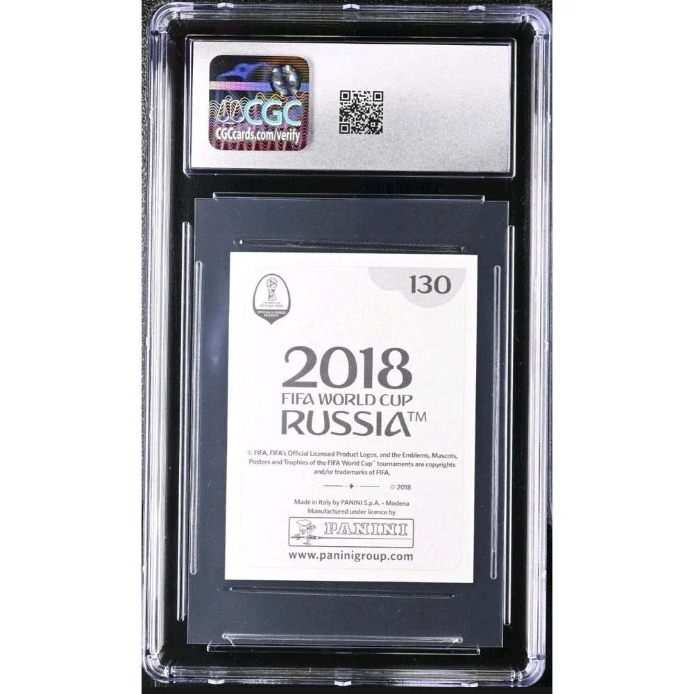 2018 Panini World Cup #118 Cristiano Ronaldo Sticker- Black Back CGC 10 Gem Mint